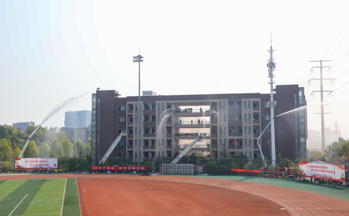 消防演练大全景