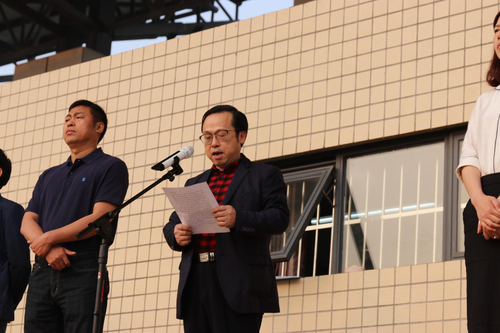 图片3学院党委委员、纪委书记发表题为《中国富强，看我的》国旗下讲话